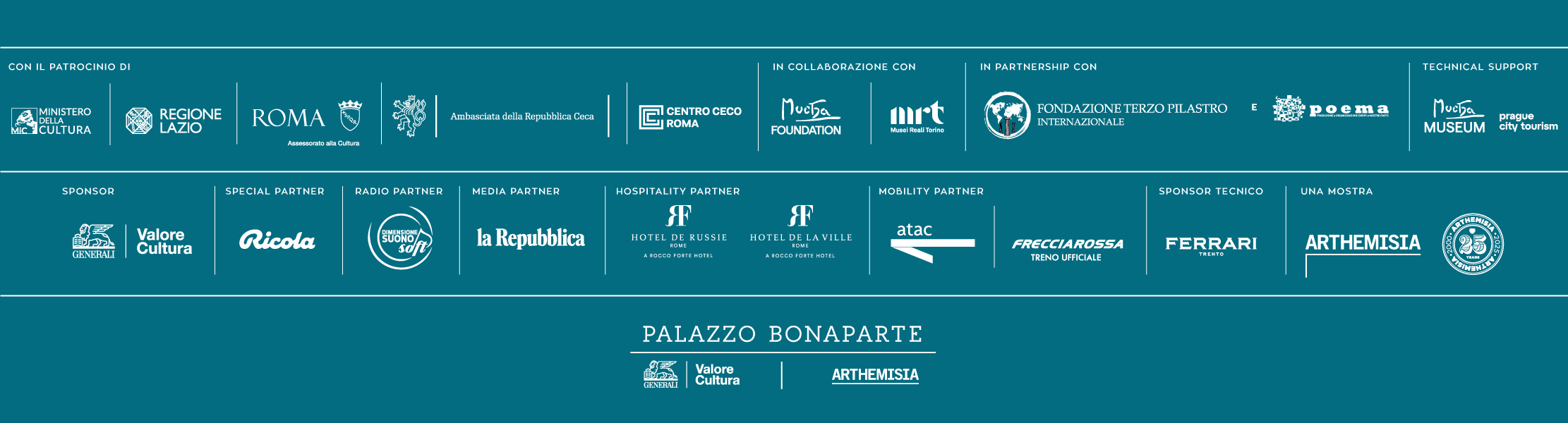 Loghi Partner - Mostra Alphonse Mucha - Palazzo Bonaparte